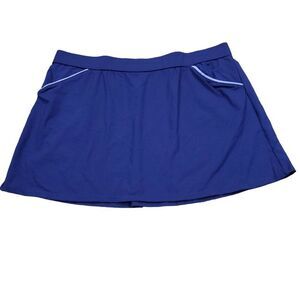 SKIRT ONLY Land's End Beach Living Separates Blue Swim Skirt Size Large